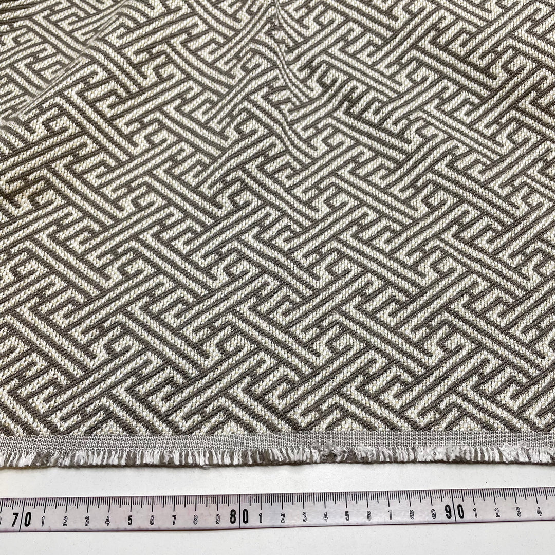 Doppio - Jacquard Synthetic Woven - Cream/Grey Geometric - 0.85M Bundle (6804980826225)