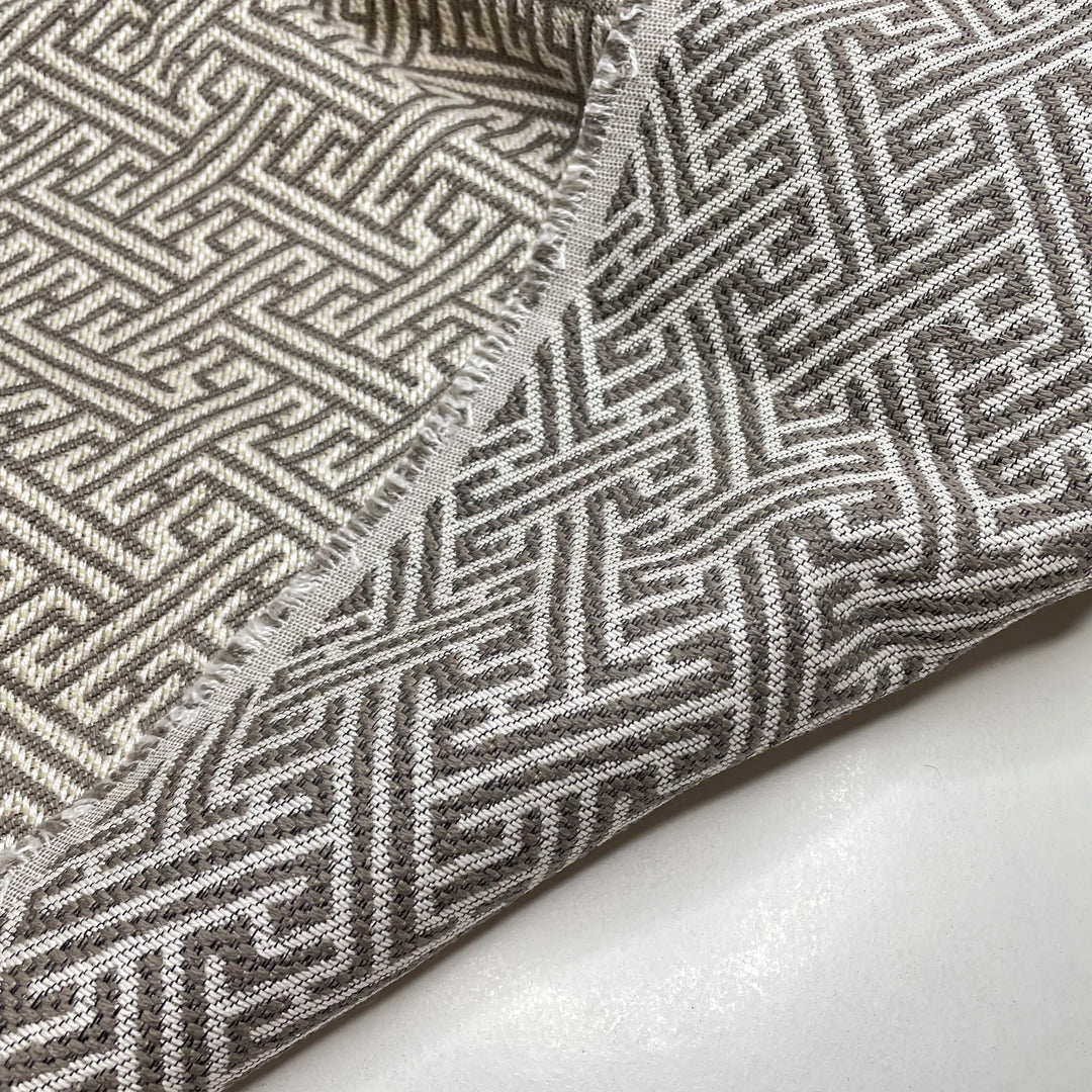 Doppio - Jacquard Synthetic Woven - Cream/Grey Geometric - 0.85M Bundle (6804980826225)