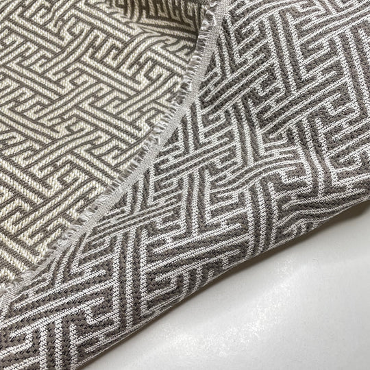 Doppio - Jacquard Synthetic Woven - Cream/Grey Geometric - 0.85M Bundle (6804980826225)