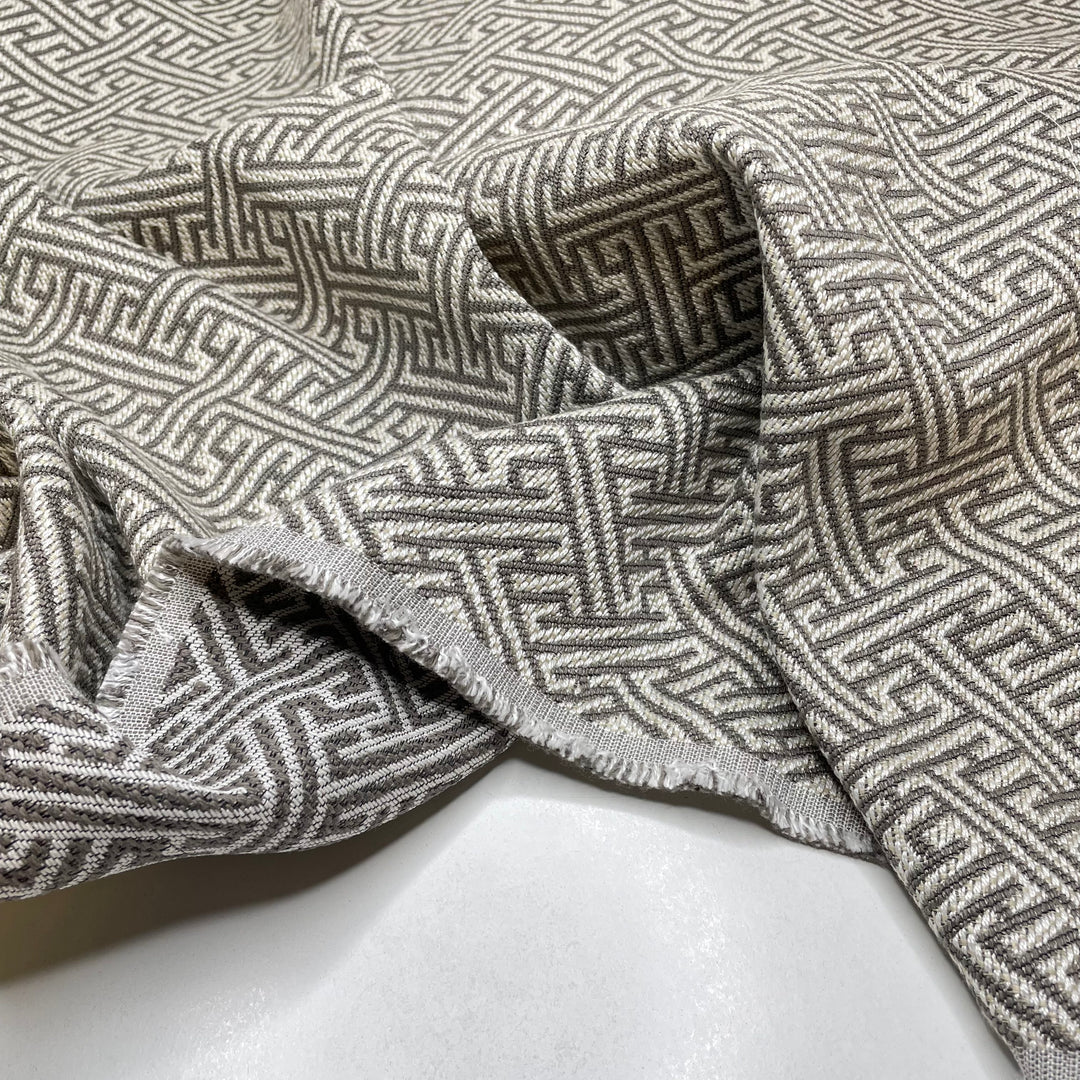 Doppio - Jacquard Synthetic Woven - Cream/Grey Geometric - 0.85M Bundle (6804980826225)