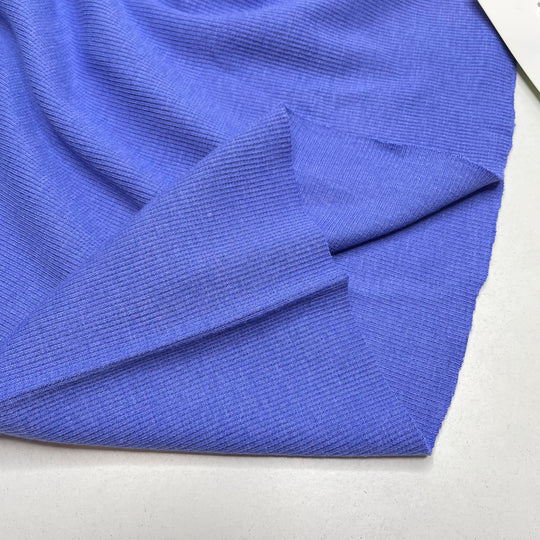 Mochapot - Tubular Rib Knit Bamboo Blend Knit - Blue - 1M Bundle (6804985806961)