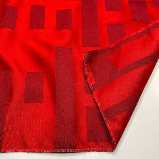 Lipstick - Jacquard Synthetic Woven - Red Geometric - 0.6M Bundle (6805870870641)