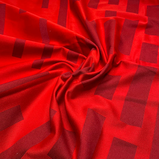 Lipstick - Jacquard Synthetic Woven - Red Geometric - 0.6M Bundle (6805870870641)