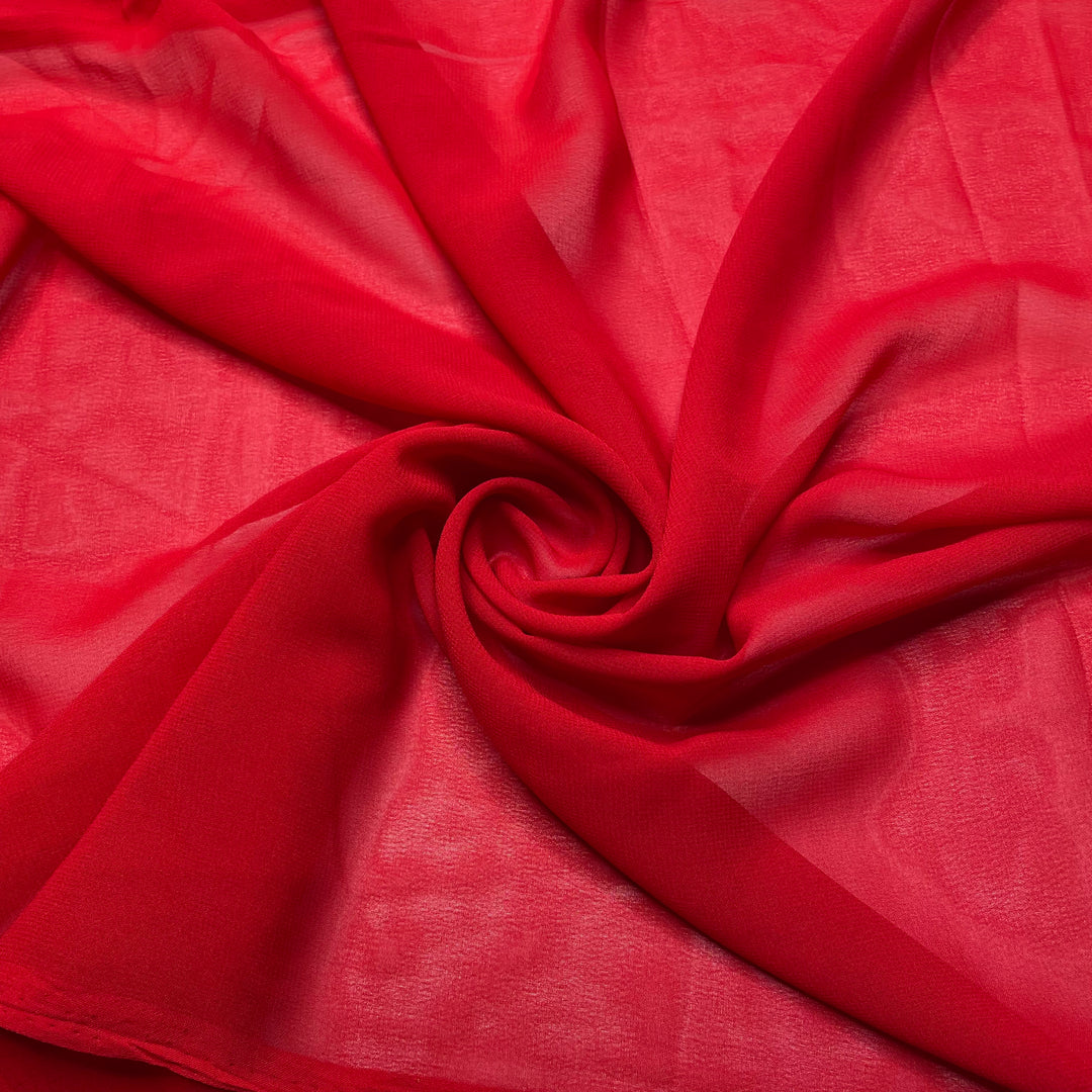 Dramatic Red Lip - Chiffon Poly Woven - Red - 2.05M Bundle (6805884928113)