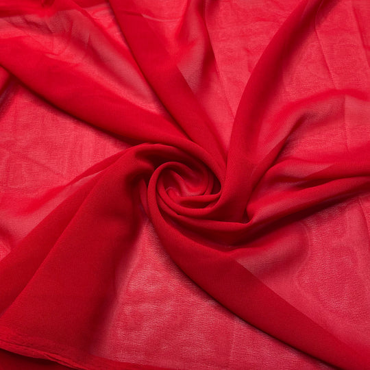 Dramatic Red Lip - Chiffon Poly Woven - Red - 2.05M Bundle (6805884928113)
