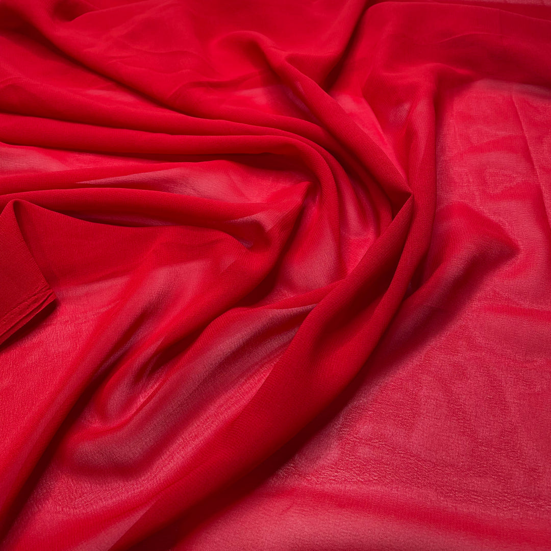 Dramatic Red Lip - Chiffon Poly Woven - Red - 2.05M Bundle (6805884928113)