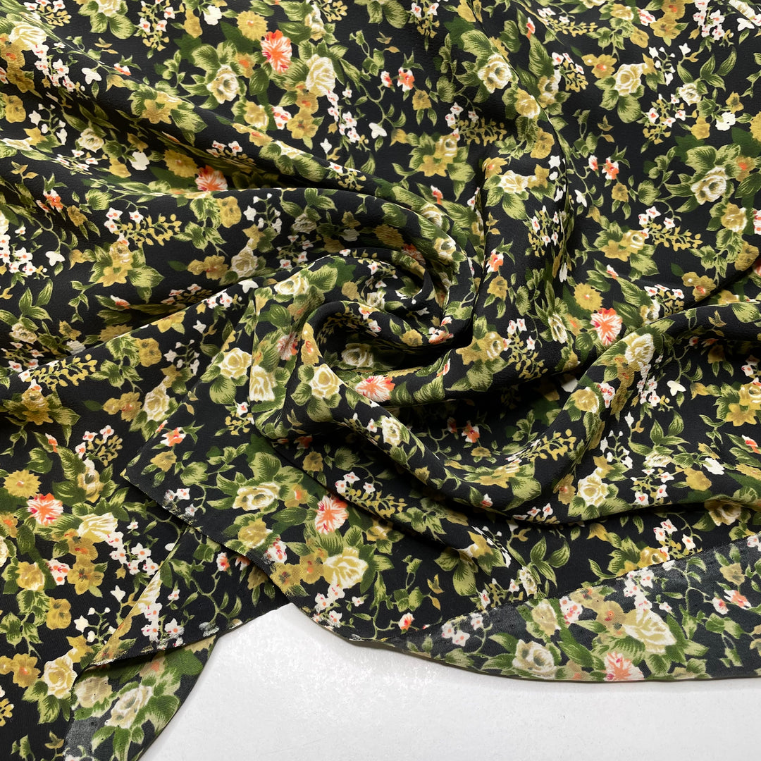 UB - Amidst The Foliage - Poly Woven - Black Multi Floral - 2M Bundle (6806614835313)