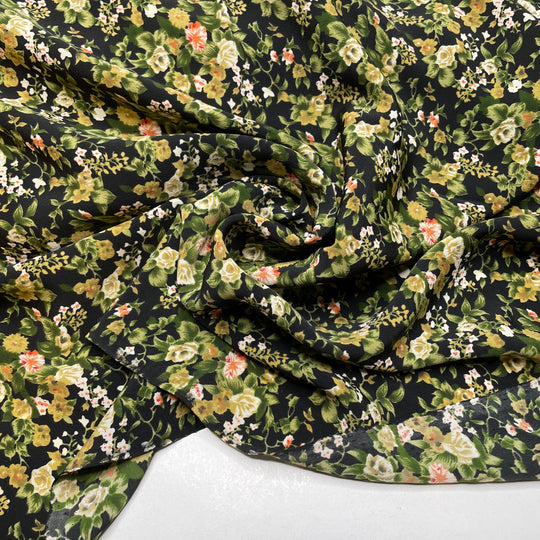 UB - Amidst The Foliage - Poly Woven - Black Multi Floral - 2M Bundle (6806614835313)