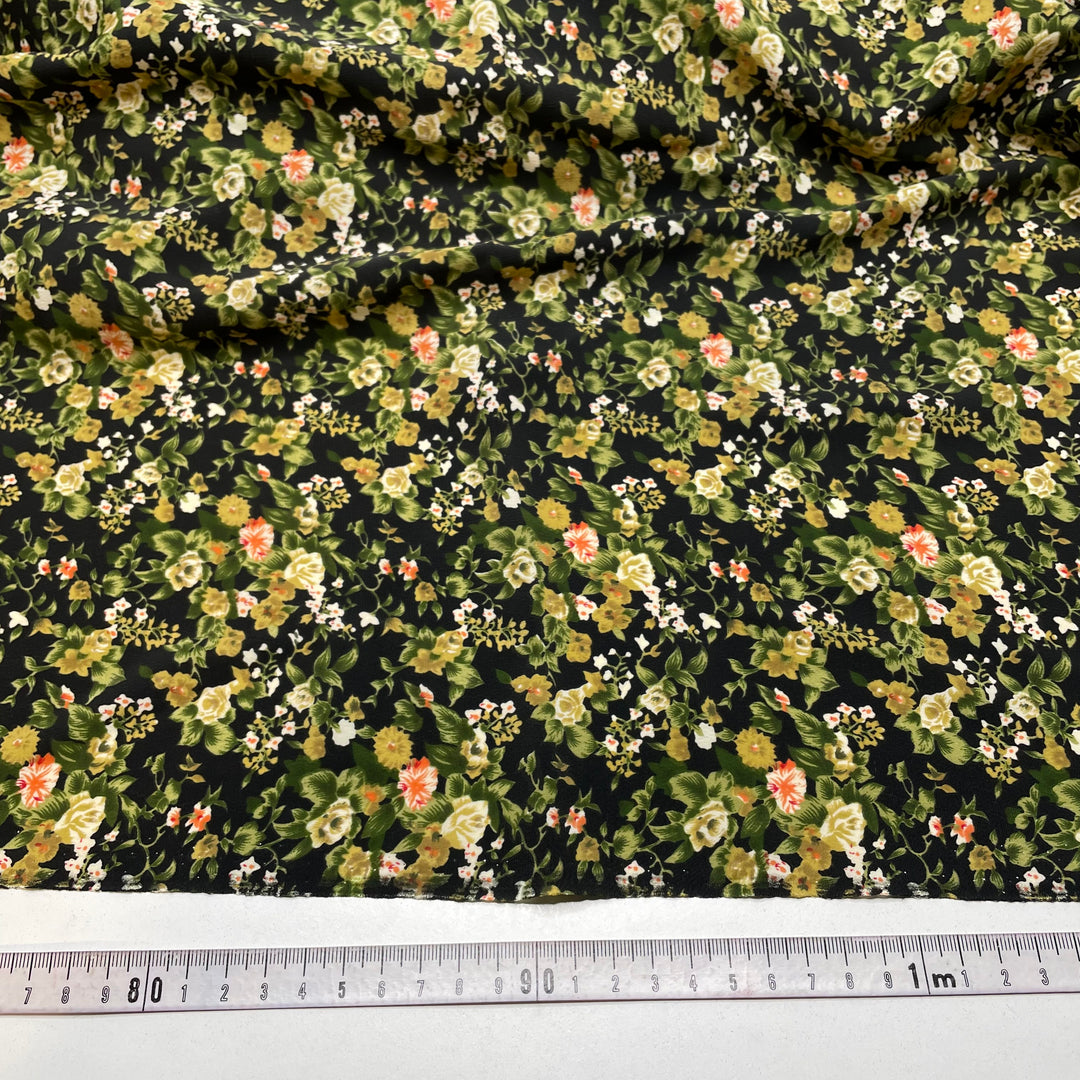UB - Amidst The Foliage - Poly Woven - Black Multi Floral - 2M Bundle (6806614835313)