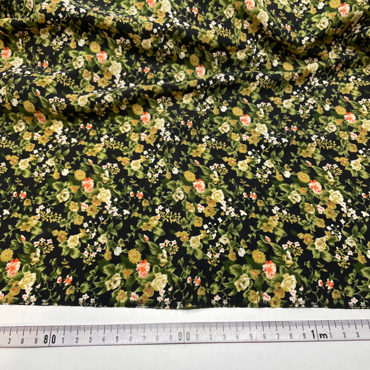 UB - Amidst The Foliage - Poly Woven - Black Multi Floral - 2M Bundle (6806614835313)