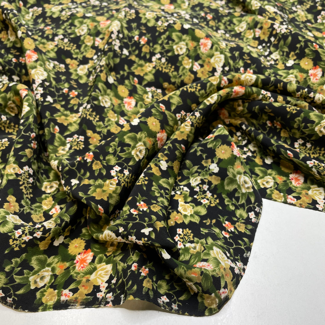 UB - Amidst The Foliage - Poly Woven - Black Multi Floral - 2M Bundle (6806614835313)