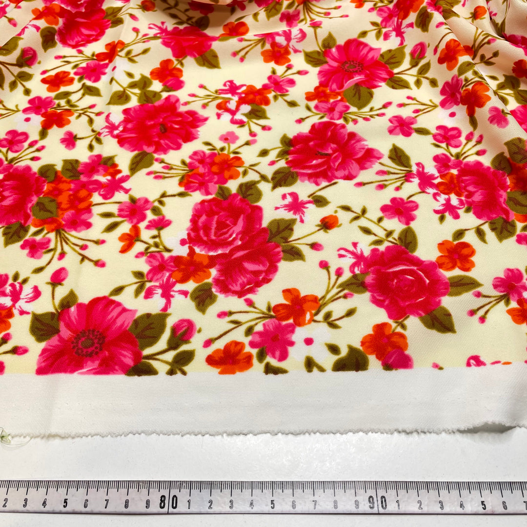 UB - Nanna And Her Flowers - Vintage Poly Knit - Cream Multi Floral - 1.5M Bundle (6806616637553)