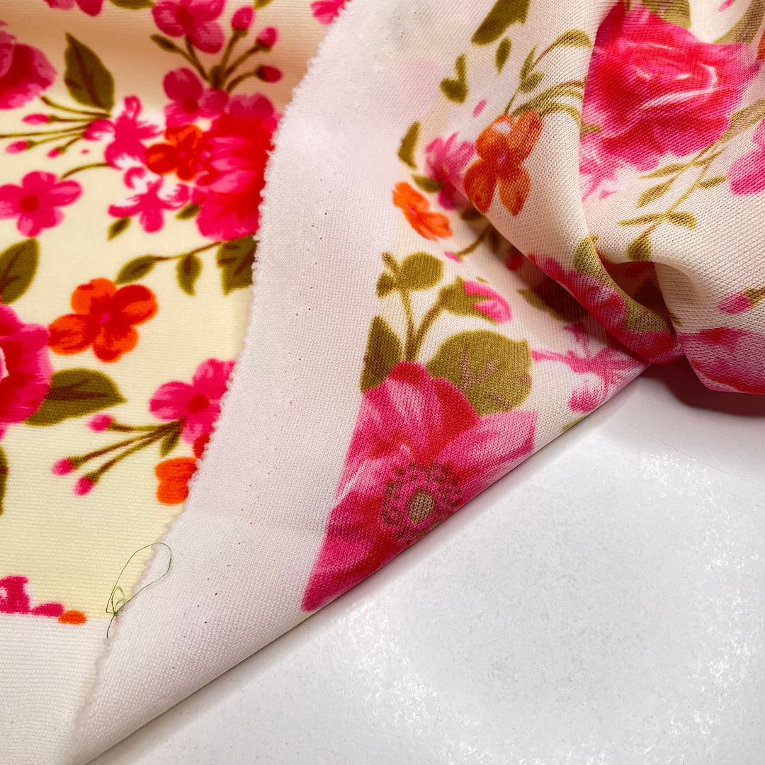 UB - Nanna And Her Flowers - Vintage Poly Knit - Cream Multi Floral - 1.5M Bundle (6806616637553)