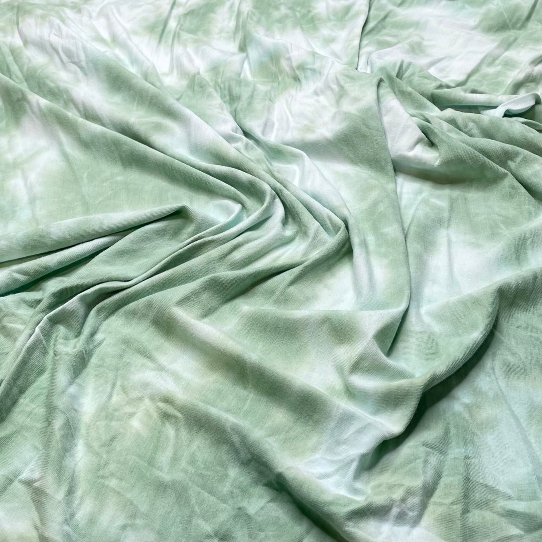 Andradite - Jersey Bamboo Blend Knit - Green/White Tie Dye - 2.8M Bundle (6807126605937)