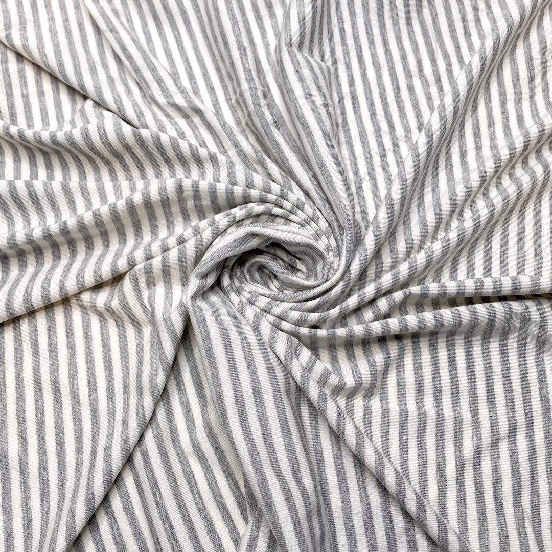 Clay Face Mask - Jersey Bamboo Blend Knit - White/Grey Stripes - 2.15M Bundle (6807130013809)