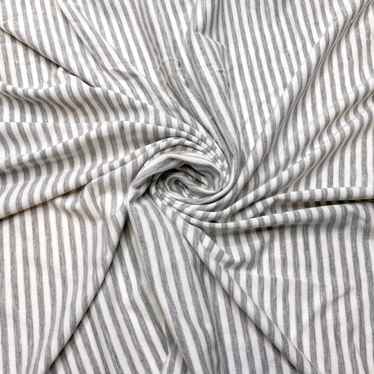 Clay Face Mask - Jersey Bamboo Blend Knit - White/Grey Stripes - 2.15M Bundle (6807130013809)