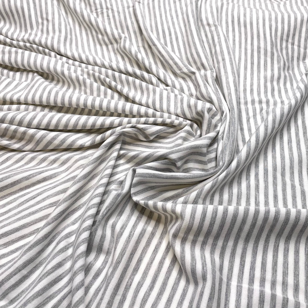 Clay Face Mask - Jersey Bamboo Blend Knit - White/Grey Stripes - 2.15M Bundle (6807130013809)