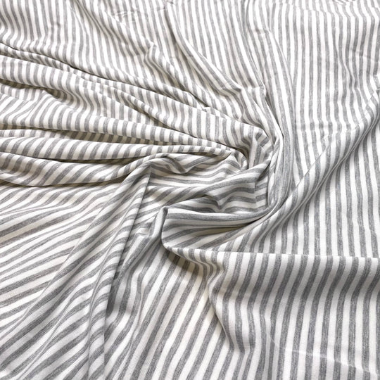 Clay Face Mask - Jersey Bamboo Blend Knit - White/Grey Stripes - 2.15M Bundle (6807130013809)