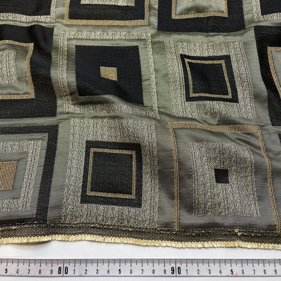 Turn A Square - Jacquard Poly Woven - Black Multi Geometric - 1M Bundle (6808833753201)