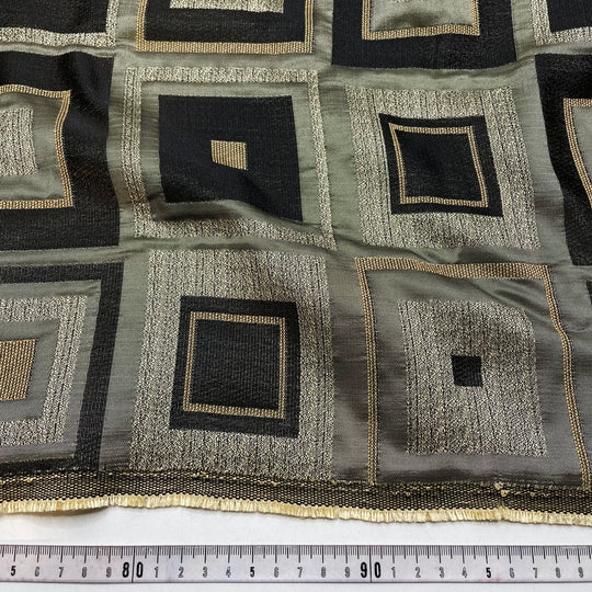Turn A Square - Jacquard Poly Woven - Black Multi Geometric - 1M Bundle (6808833753201)