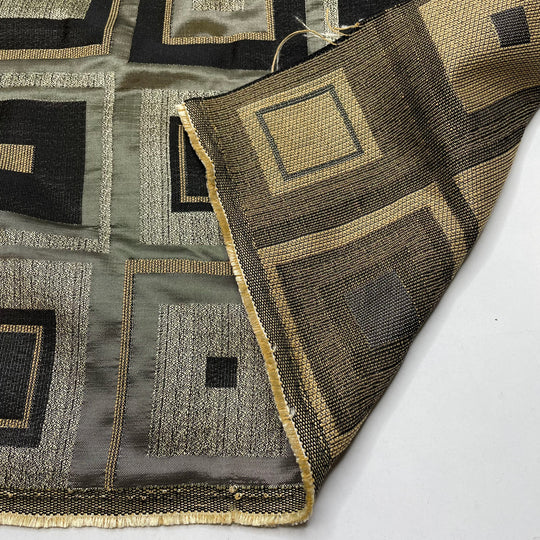 Turn A Square - Jacquard Poly Woven - Black Multi Geometric - 1M Bundle (6808833753201)