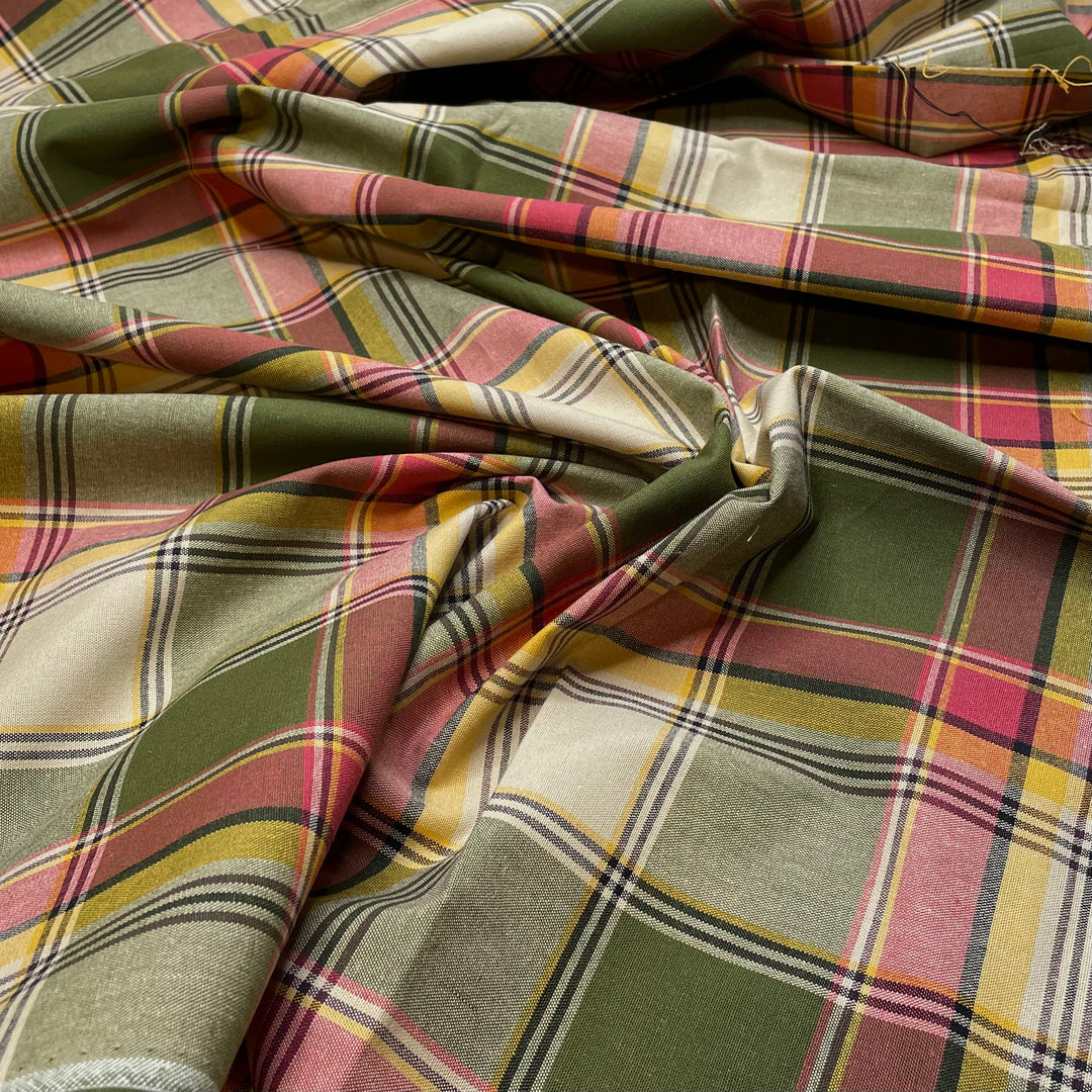 New Trench Coat - Cotton Woven - Beige Multi Plaid - 3M Bundle (6808834769009)