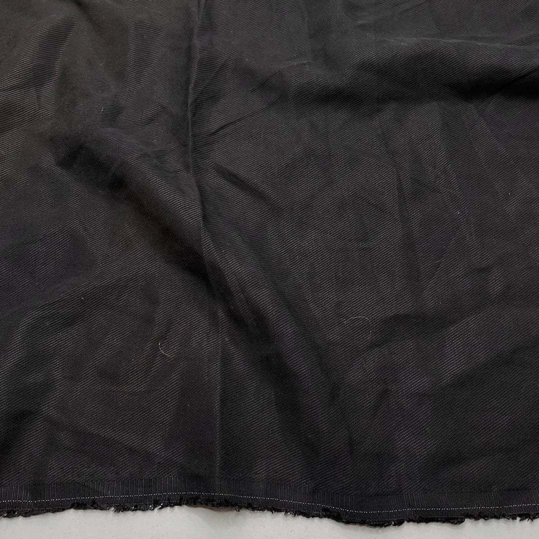 Untwill Dark - Twill Weave Rayon Woven - Black - 1M Bundle (6808837881969)
