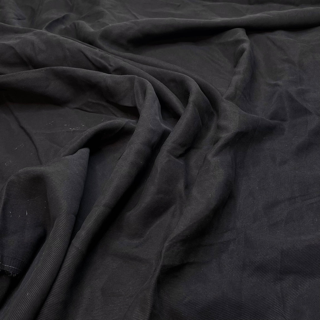 Untwill Dark - Twill Weave Rayon Woven - Black - 1M Bundle (6808837881969)