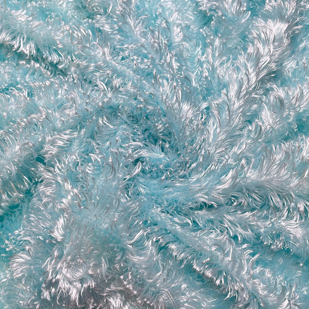 Fuzzy Wuzzy - Medium Hair Minky Synthetic Knit - Light Blue - 2.6M Bundle (6808838275185)