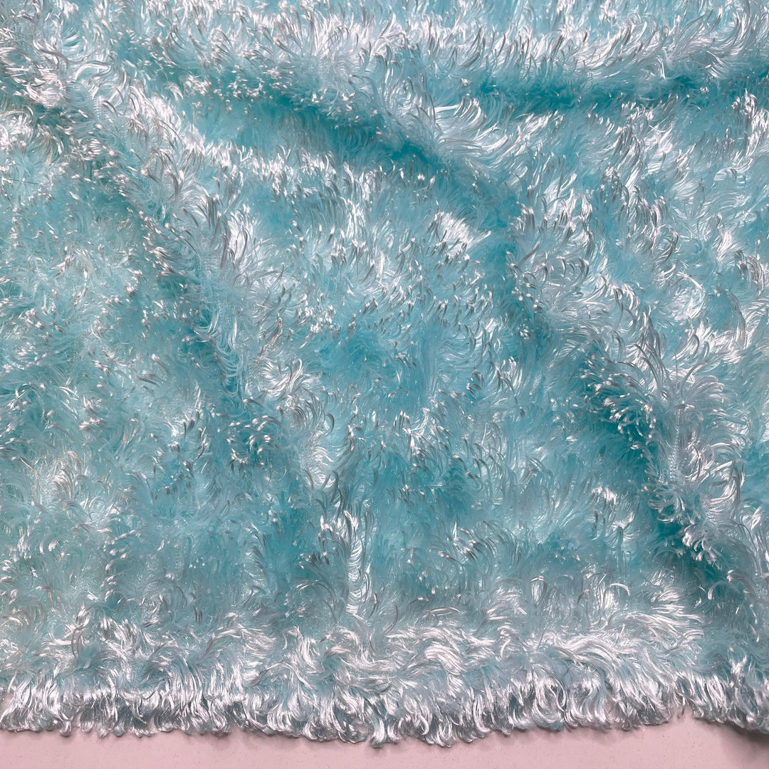 Fuzzy Wuzzy - Medium Hair Minky Synthetic Knit - Light Blue - 2.6M Bundle (6808838275185)
