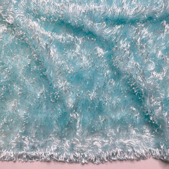 Fuzzy Wuzzy - Medium Hair Minky Synthetic Knit - Light Blue - 2.6M Bundle (6808838275185)