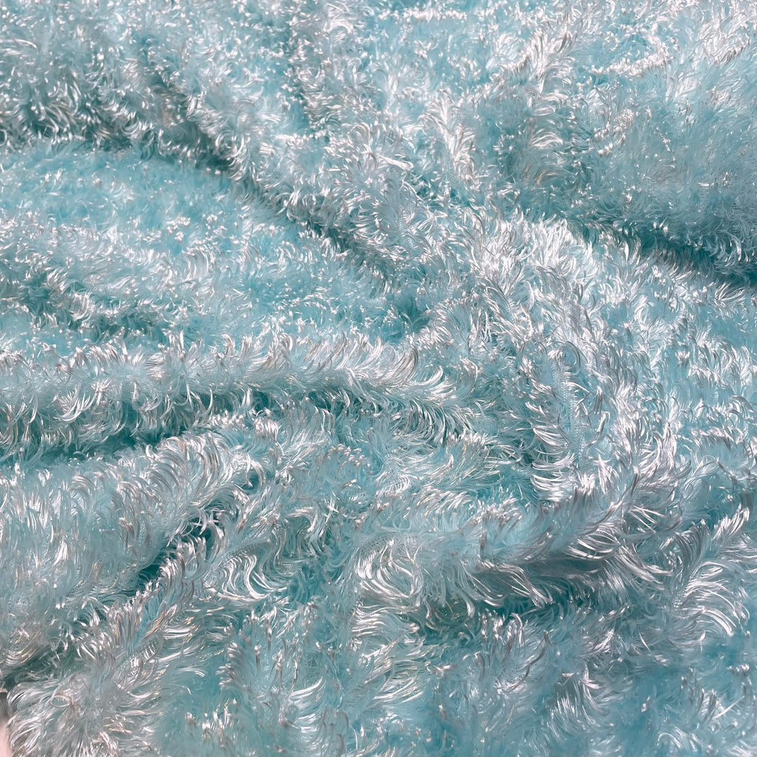 Fuzzy Wuzzy - Medium Hair Minky Synthetic Knit - Light Blue - 2.6M Bundle (6808838275185)