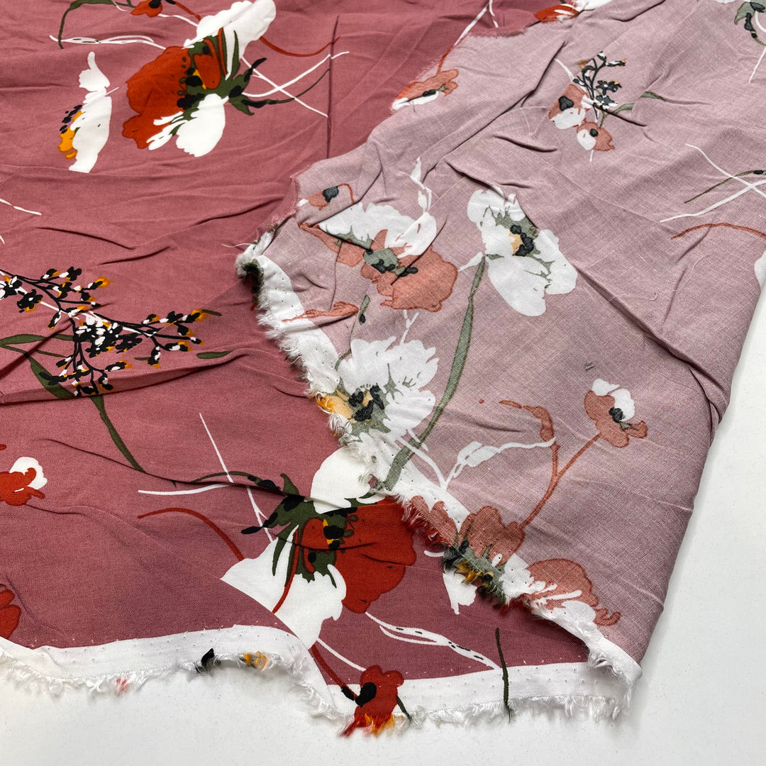 On Wednesday We Wear Pink - Rayon Woven - Pink Multi Floral - 2.2M Bundle (6808848564337)