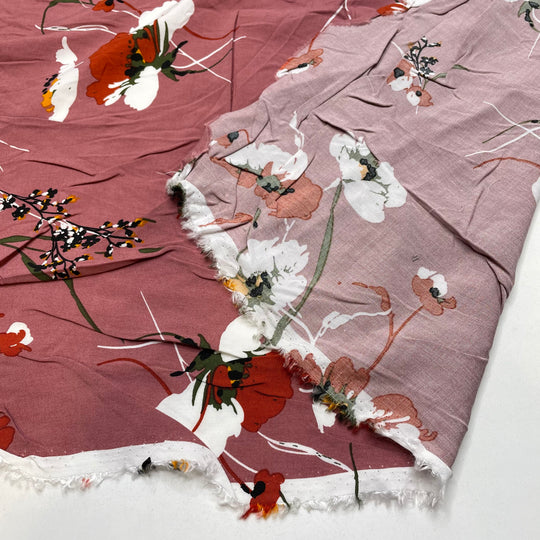 On Wednesday We Wear Pink - Rayon Woven - Pink Multi Floral - 2.2M Bundle (6808848564337)