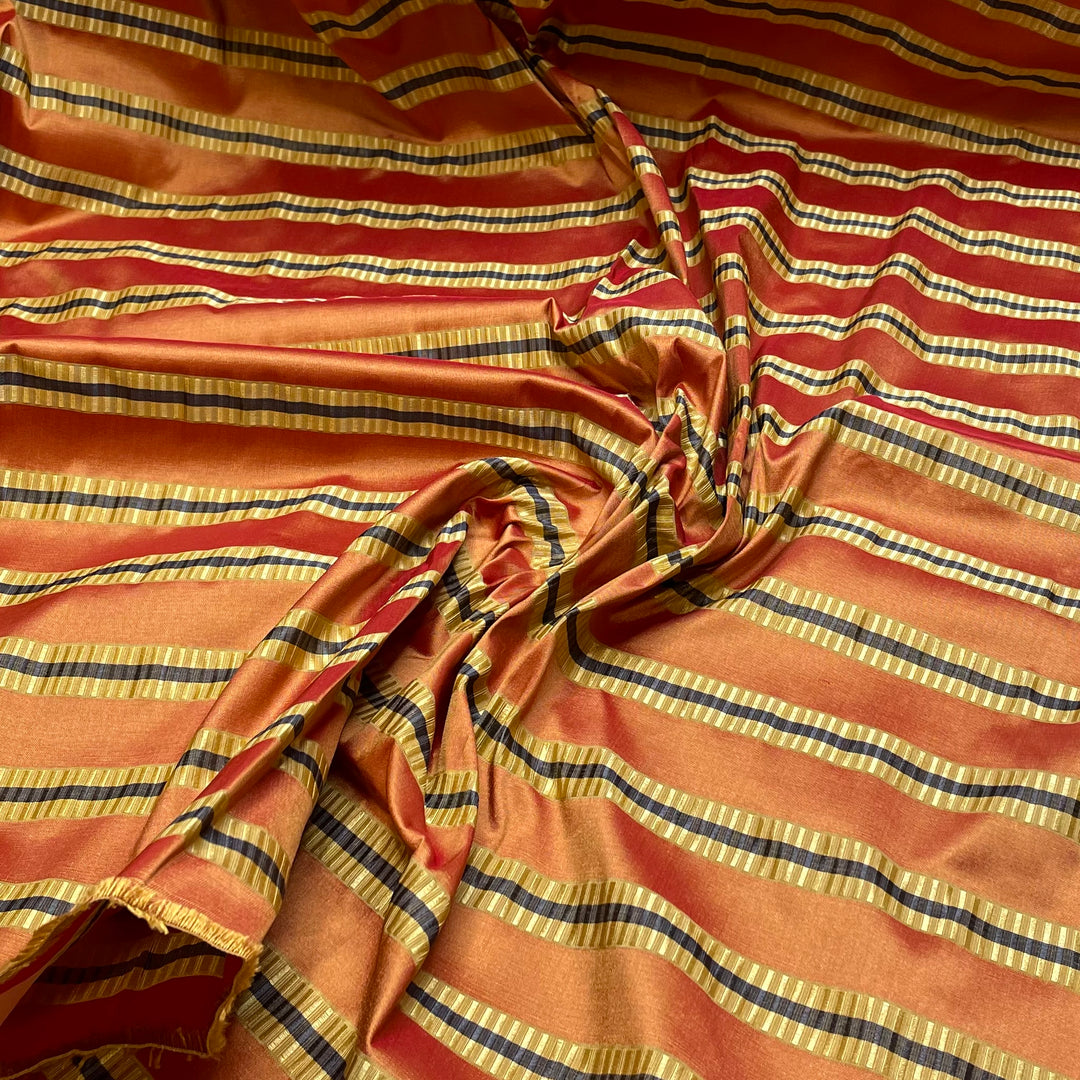 Wine Gums - Taffeta Poly Woven - Orange Multi Stripes - 3.9M Bundle (6811279065201)