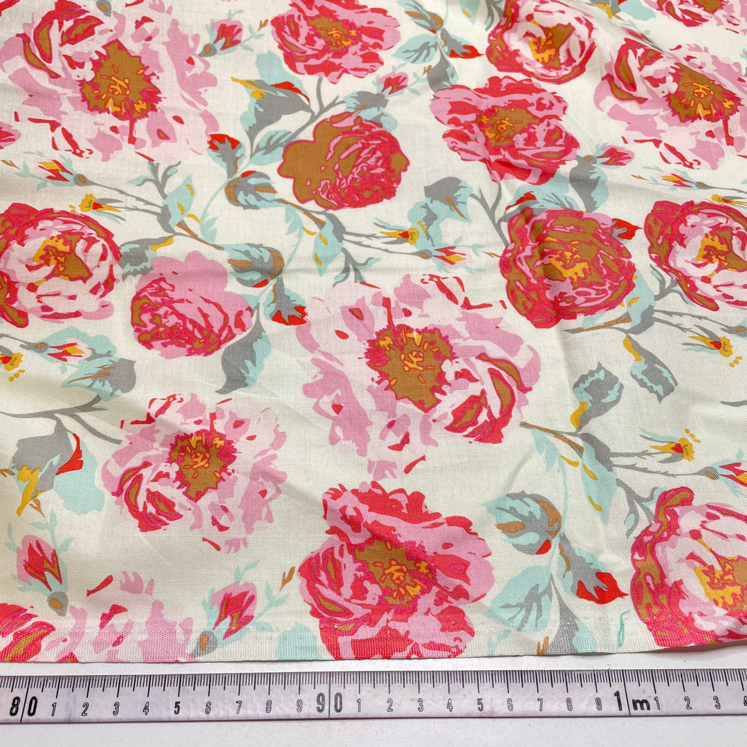 UB - Pretty Picture - Cotton Blend Woven - Cream Multi Floral - 2M Bundle (6812081717361)