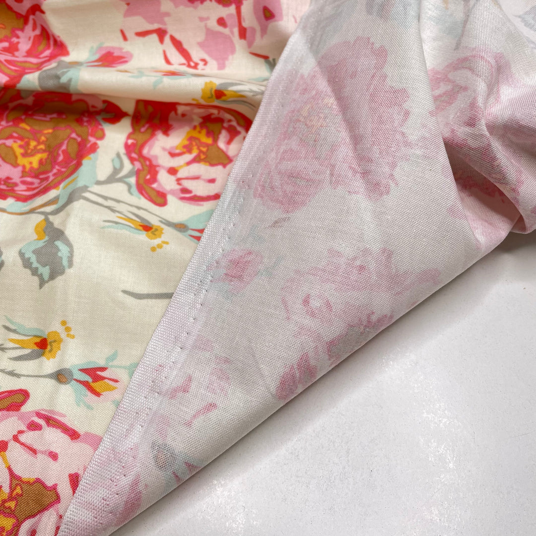 UB - Pretty Picture - Cotton Blend Woven - Cream Multi Floral - 2M Bundle (6812081717361)
