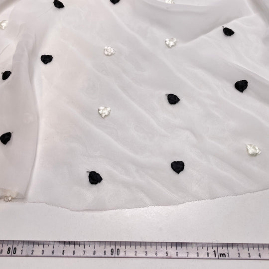 UB - Dalmation - Chiffon Poly Woven - White/Black Polka Dots - 1.3M Bundle (6812084174961)