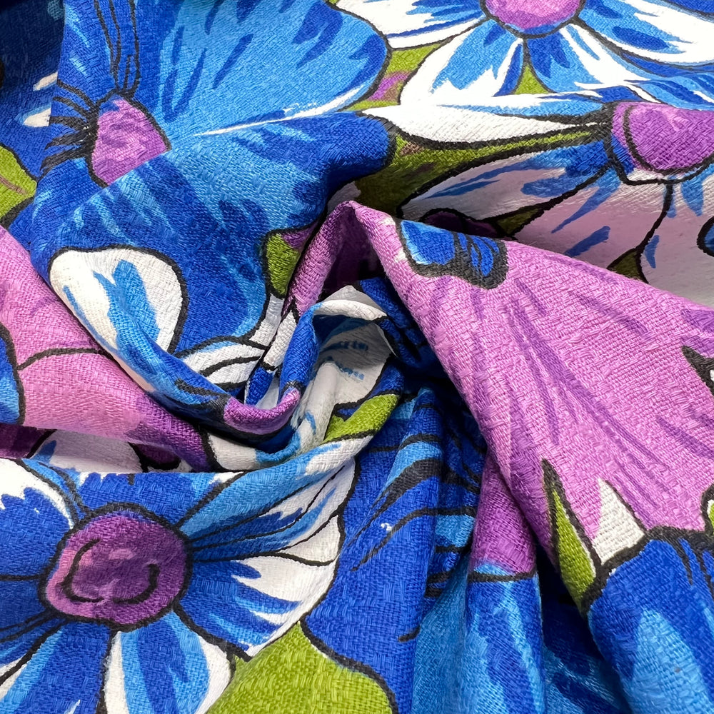 Yes Please - Vintage Cotton Woven - Blue/Purple Floral - 2.1M Bundle (6815443058801)