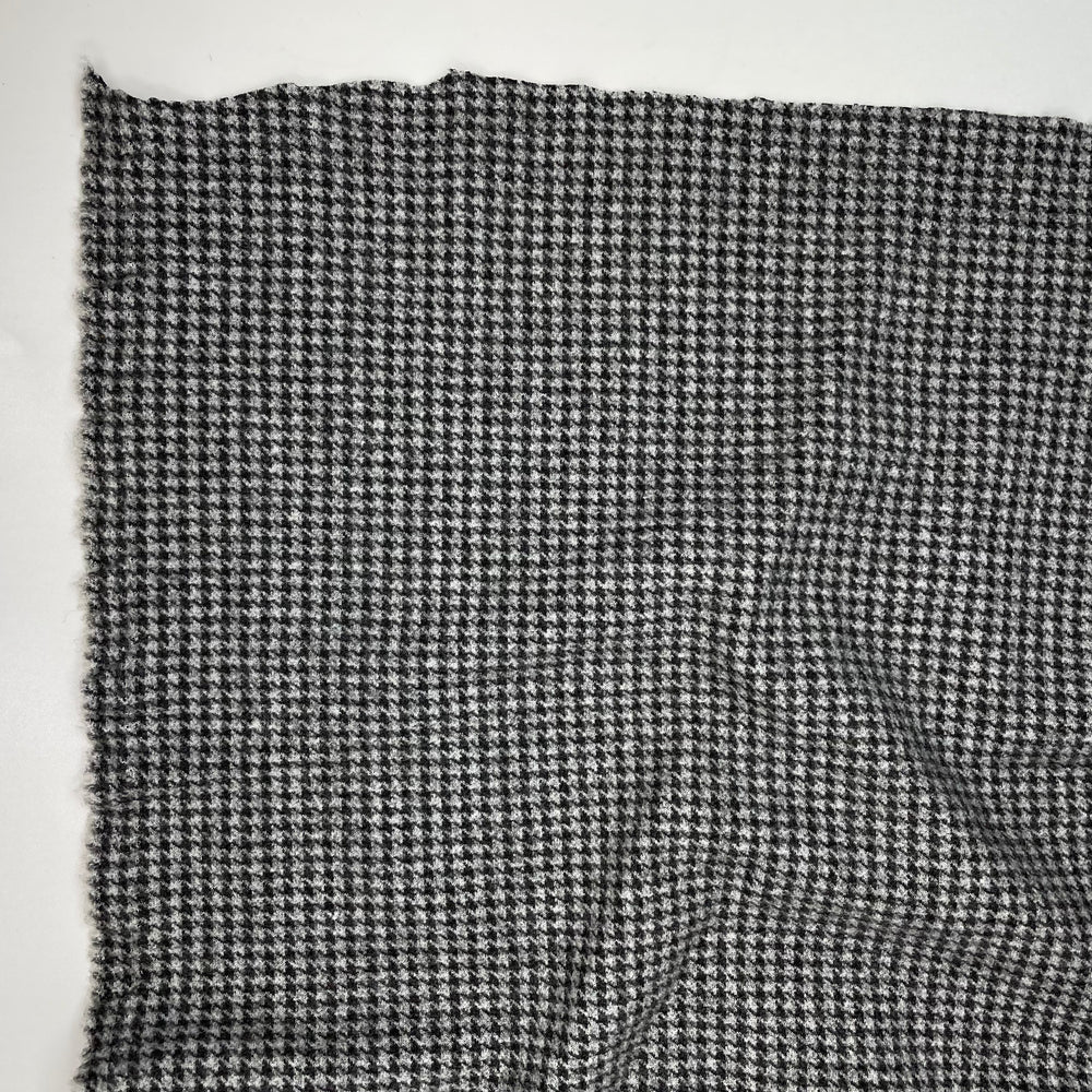 Merle Coat - Fleece Poly Knit - Black/Grey Houndstooth - 1.5M Bundle (6816206651505)
