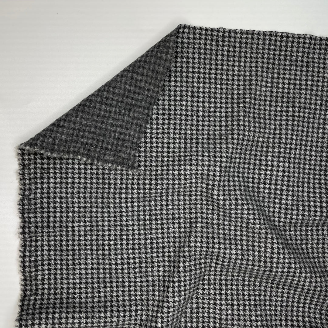 Merle Coat - Fleece Poly Knit - Black/Grey Houndstooth - 1.5M Bundle (6816206651505)