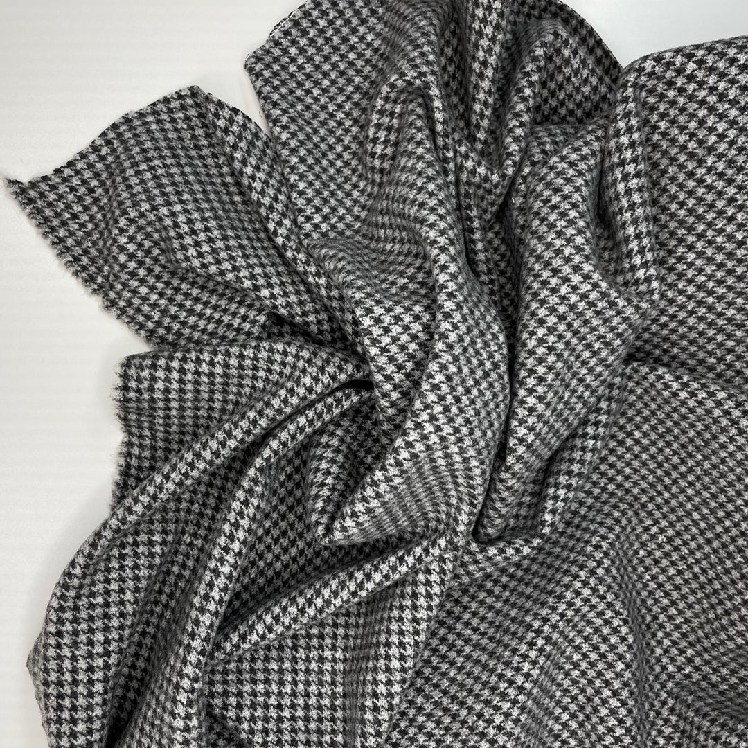 Merle Coat - Fleece Poly Knit - Black/Grey Houndstooth - 1.5M Bundle (6816206651505)