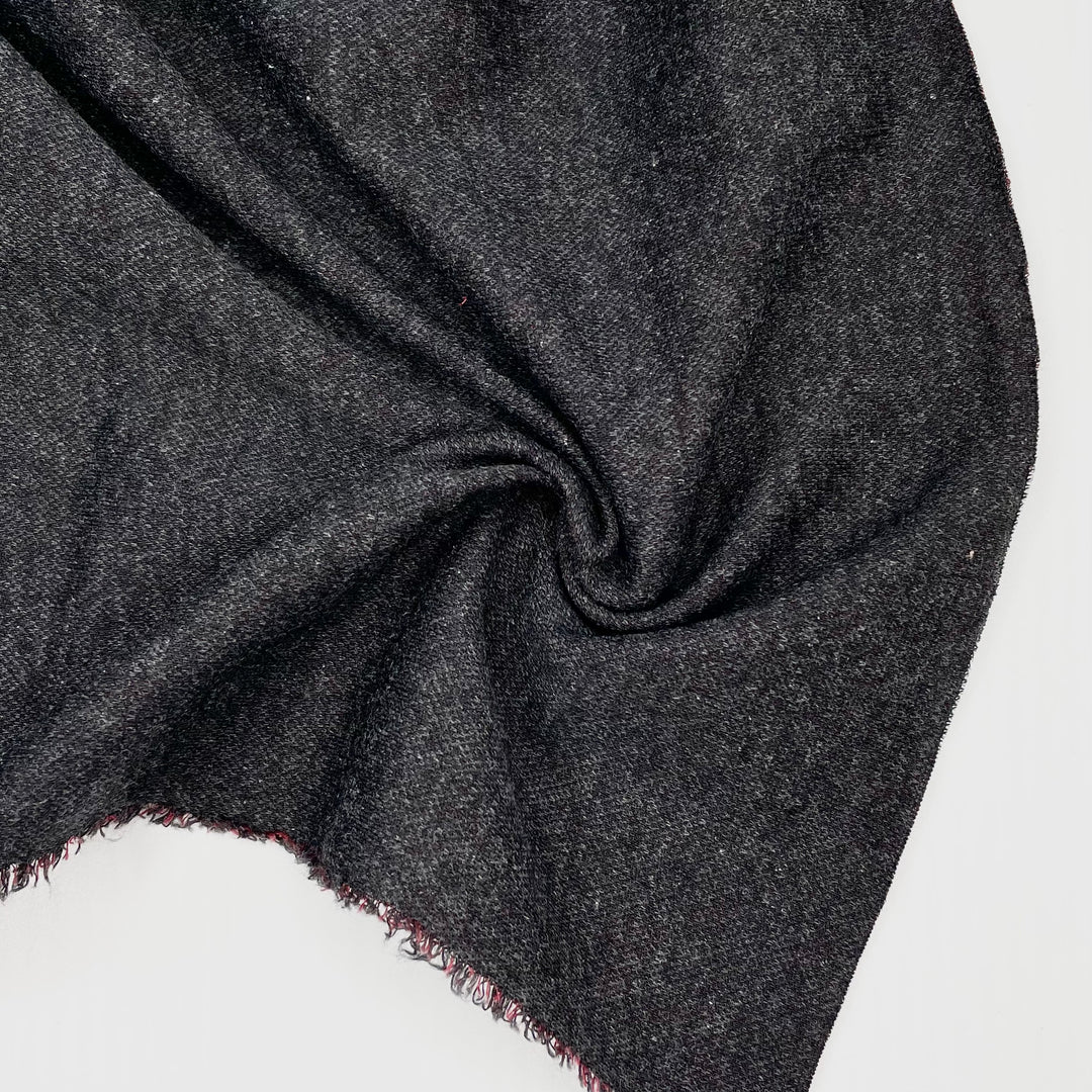 Cuddling The Cat - Poly Knit - Burgundy/Grey - 1M Bundle (6816275529841)