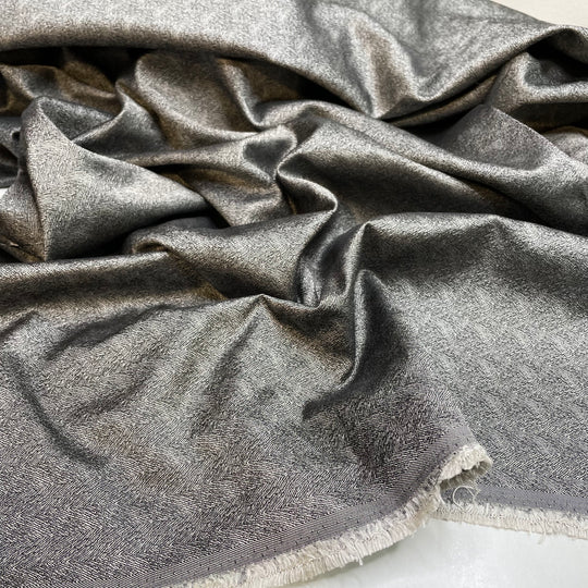UB - Herringbone Zebra - Polyester Blend Woven - Grey/Silver Animal Print - 2.1M Bundle (6817805303921)