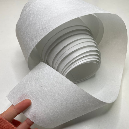 Interfacing Strips - Sew In Interfacing Synthetic Woven - White - 2M Bundle (6817828864113)