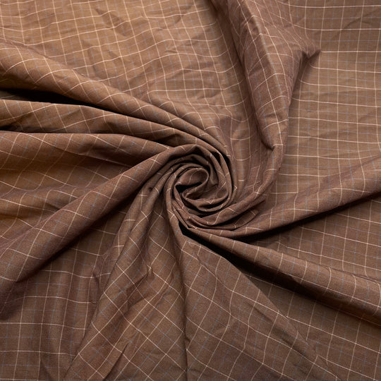 Cuppa Cocoa - Poly/Spandex Woven - Brown Multi Plaid - 2.95M Bundle (6818144256113)