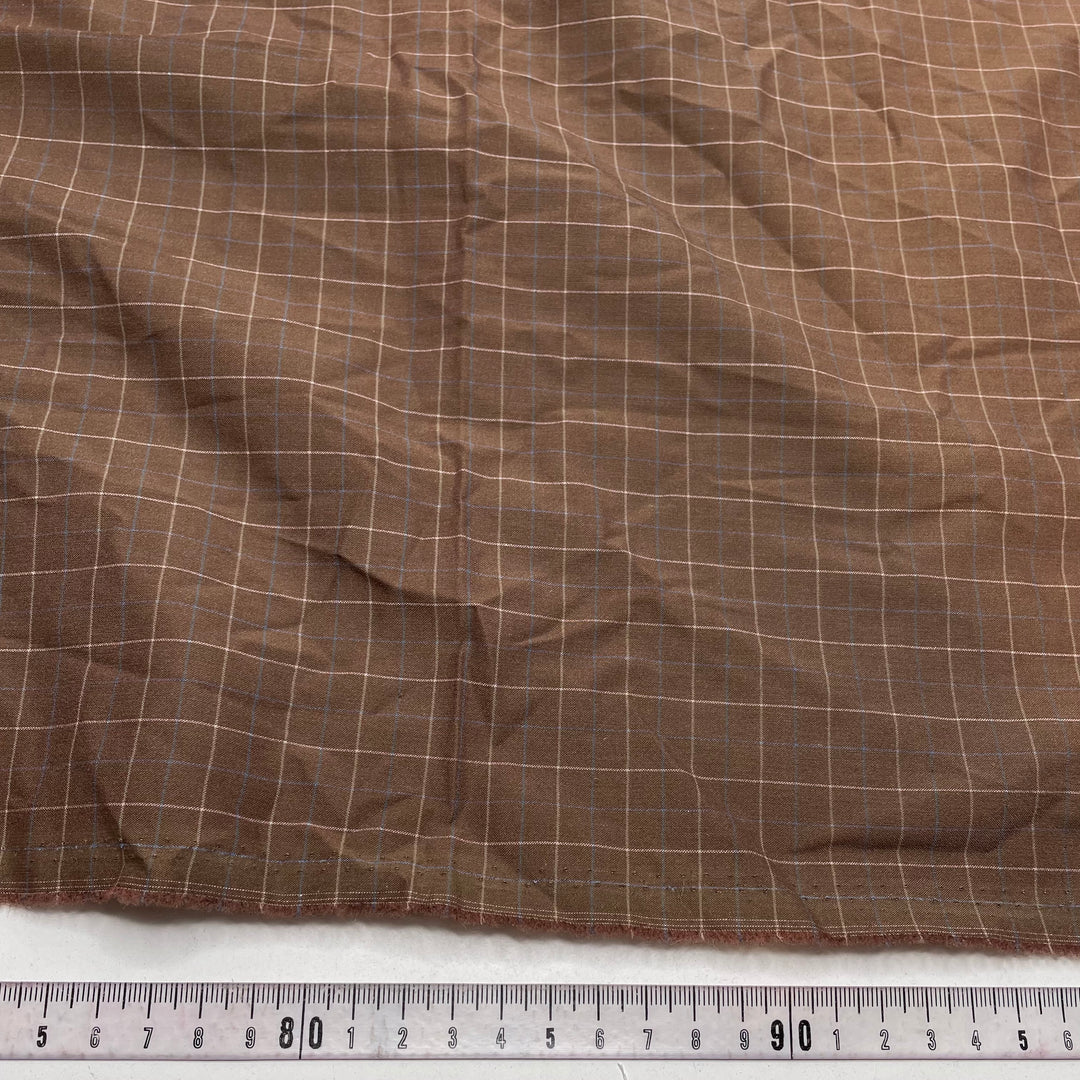 Cuppa Cocoa - Poly/Spandex Woven - Brown Multi Plaid - 2.95M Bundle (6818144256113)