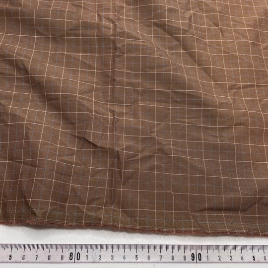 Cuppa Cocoa - Poly/Spandex Woven - Brown Multi Plaid - 2.95M Bundle (6818144256113)