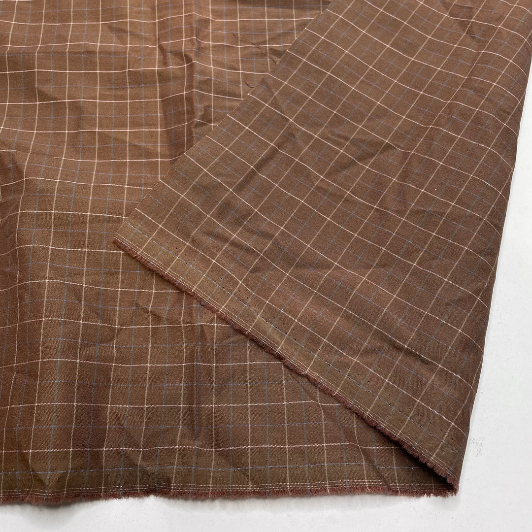 Cuppa Cocoa - Poly/Spandex Woven - Brown Multi Plaid - 2.95M Bundle (6818144256113)
