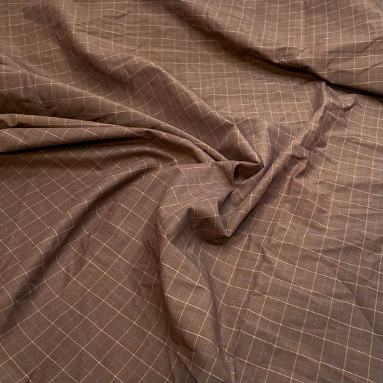 Cuppa Cocoa - Poly/Spandex Woven - Brown Multi Plaid - 2.95M Bundle (6818144256113)